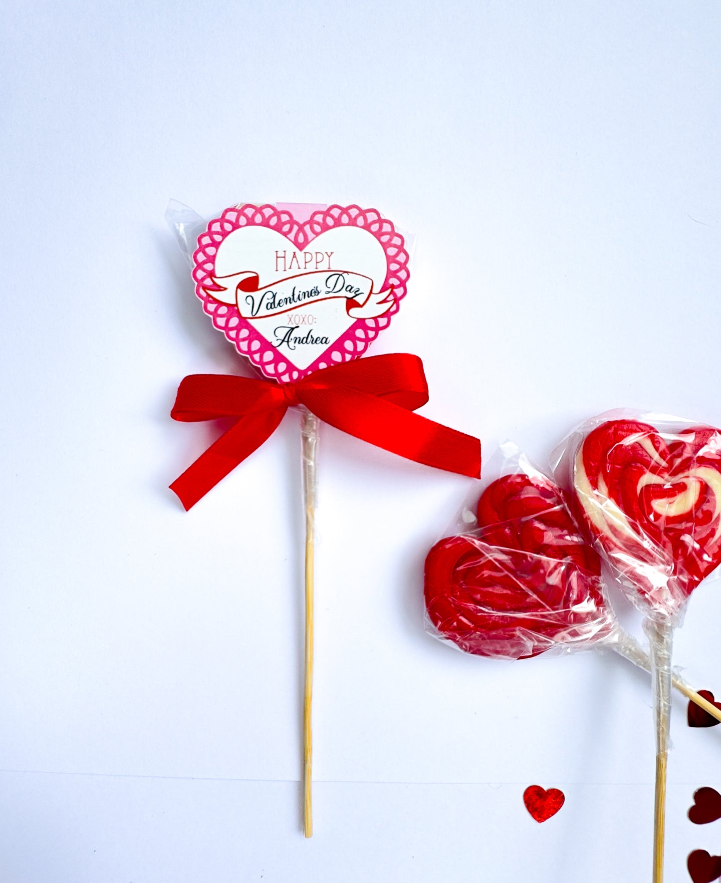 Piruleta en forma de corazón